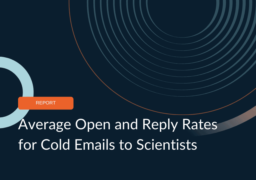 What is a good open or reply rate for emails to scientists?