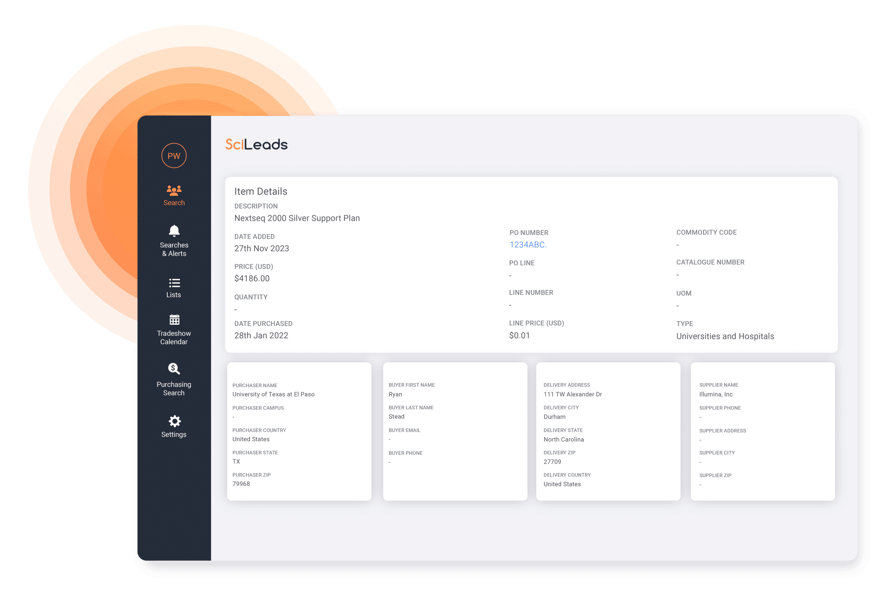 View and export transaction information