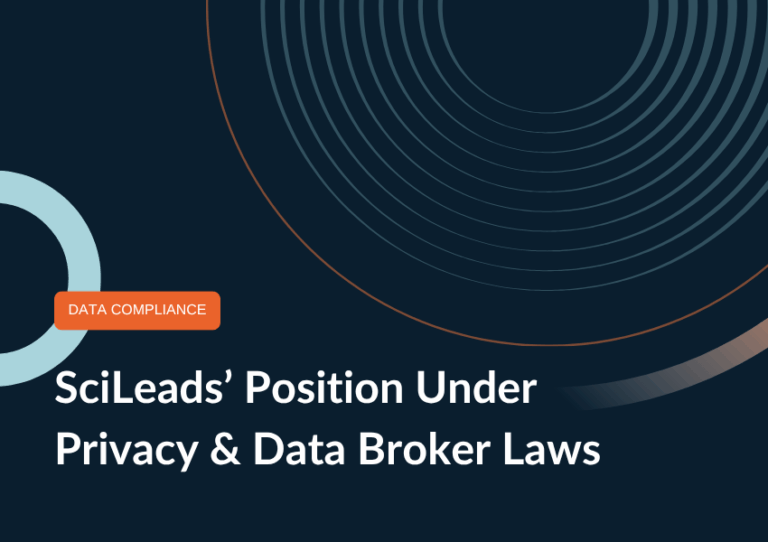 Blog graphic: SciLeads' Position Under Privacy and Data Broker Laws